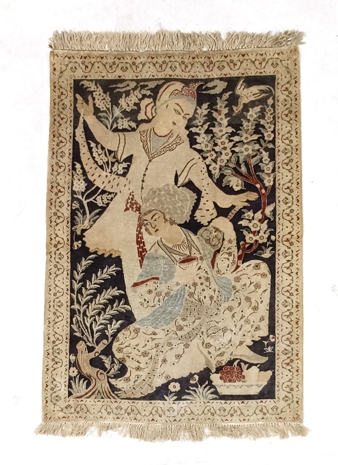 Perzisch kleed (zijde), 124 x 79 cm.