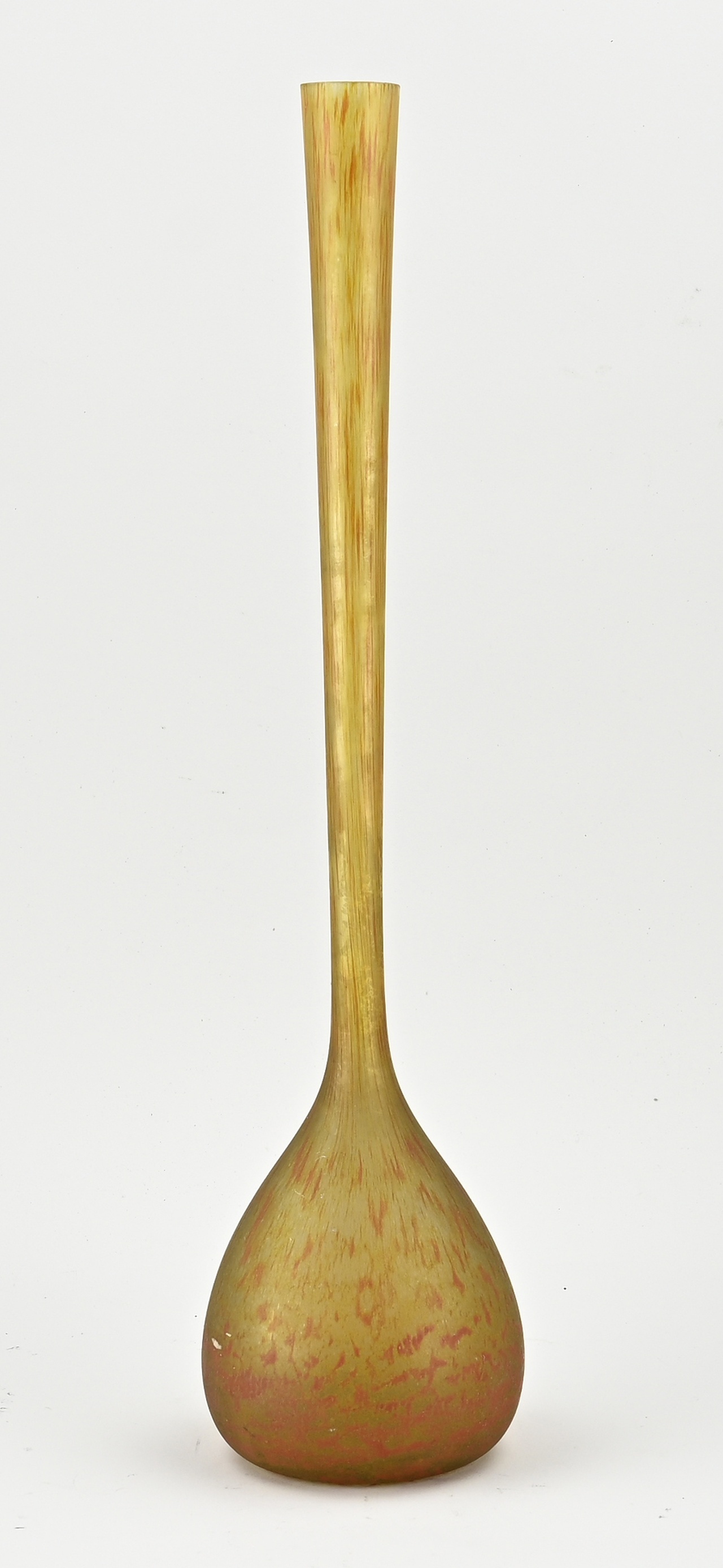 Franse glazen vaas, H 52 cm.