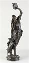 Antiek bronzen figuur, Vrouw met bok