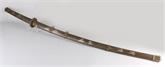 Antiek gesigneerd Japans Katana zwaard, L 119 cm.