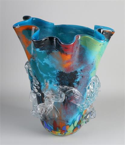 Moderne vaas met ijskristal effect