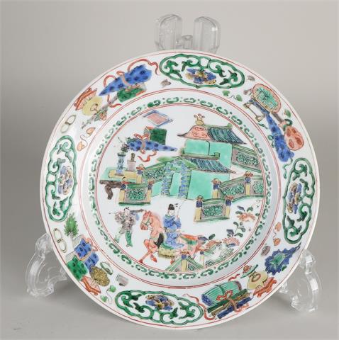 Chinees Kang Xi - Familie Verte bord Ø 21,5 cm.